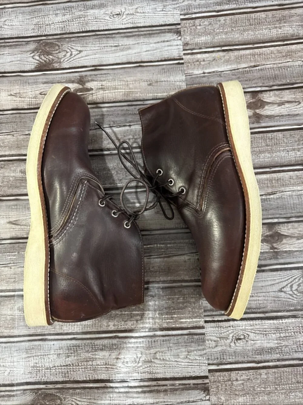 Red Wing 3141 Work Chukka Briar Oil Slick Boots Sz 11 E2 Made In Usa Brown/Red